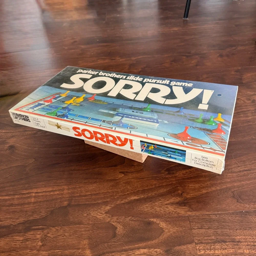 Vintage 1972 SORRY! Board Game Parker Brothers No. 390 - Factory Sealed New